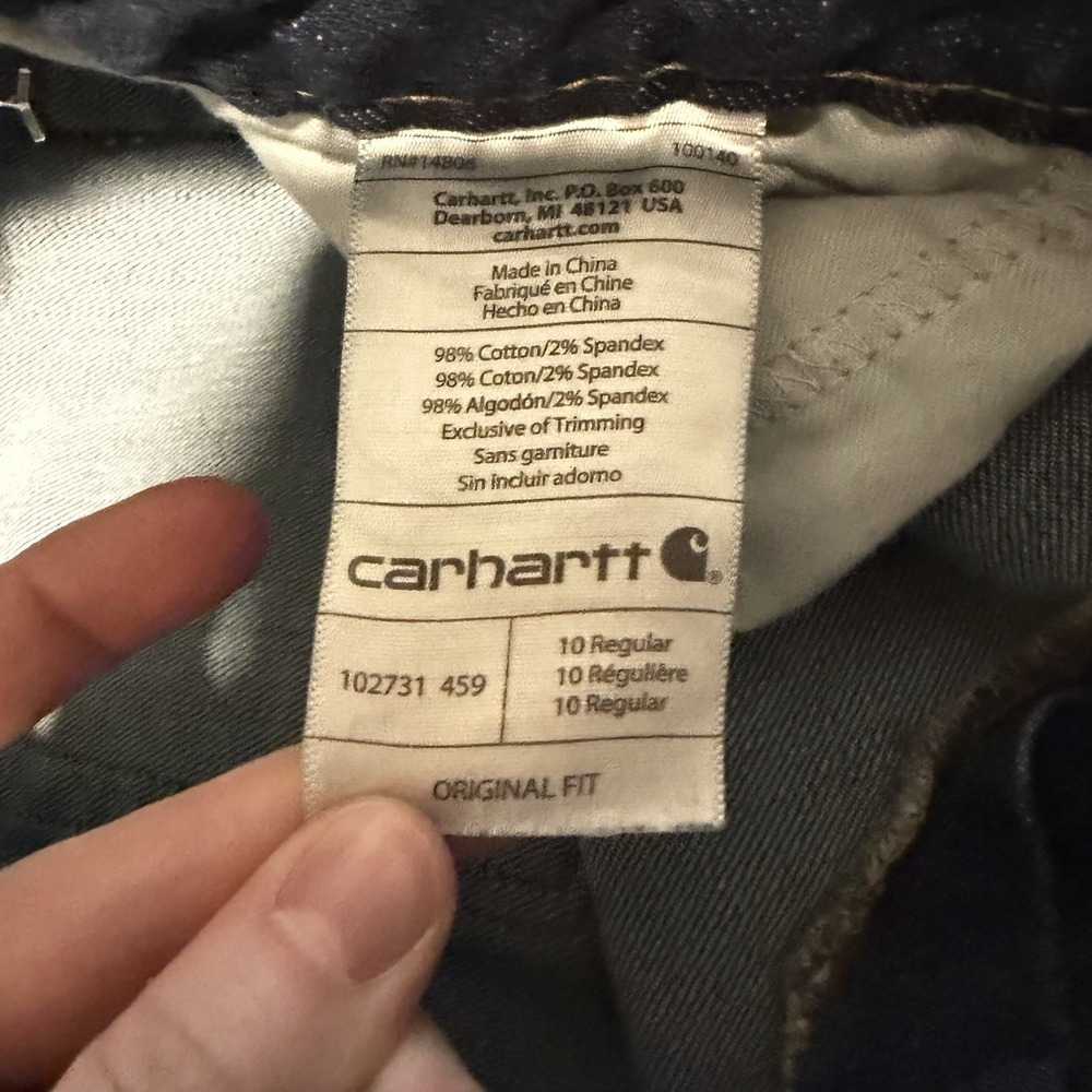 Carhartt Original Fit Straight Leg Jeans Women's Size 10 Regular 32x30 - Picture 4 of 7